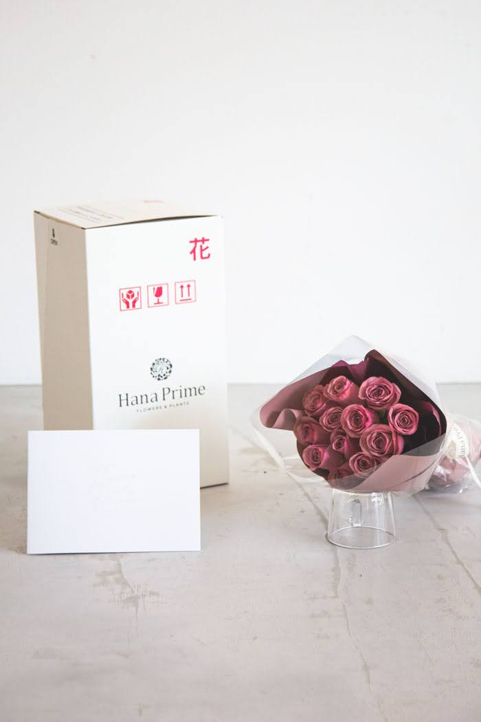 花束 ローズブーケバラ12本 #1036 size:80 アンティーク濃ピンクの写真6枚目