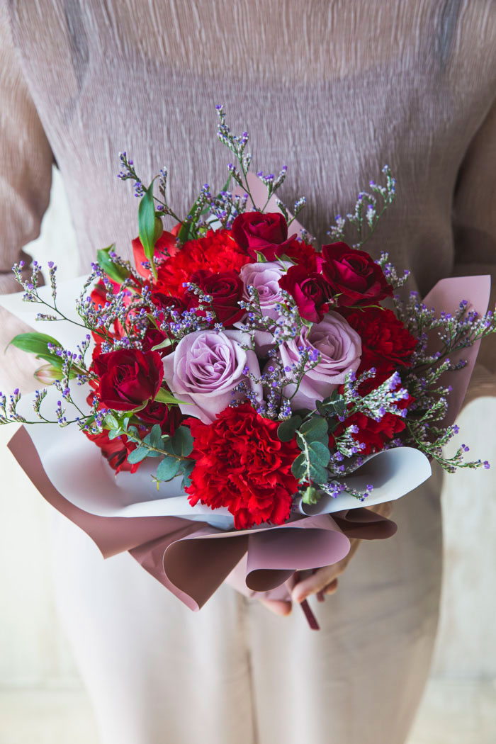 花束 そのまま飾れるブーケ #1052 size:80 REDの写真1枚目