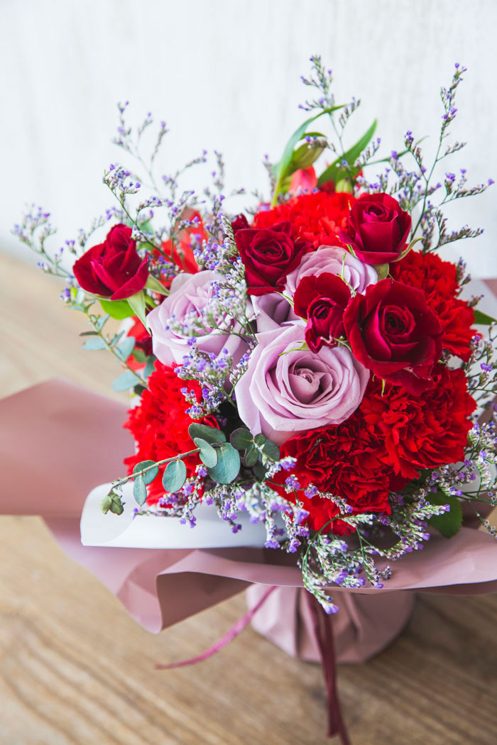 花束 そのまま飾れるブーケ #1052 size:80 REDの写真2枚目