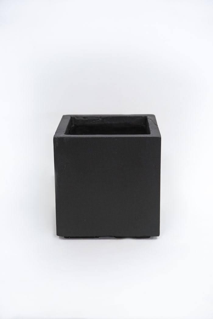 鉢カバー　ベータキューブプランター　ブラック（6号鉢）