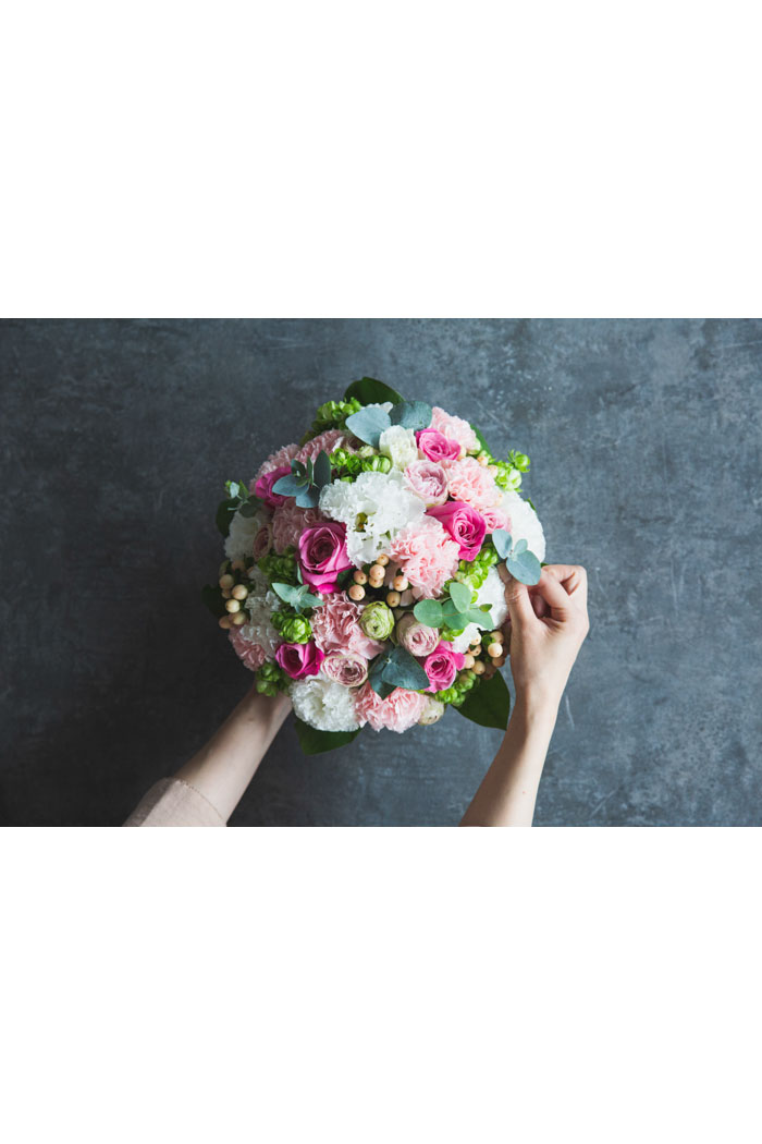 フラワーアレンジメント ラウンド #1104 size:100の写真3枚目