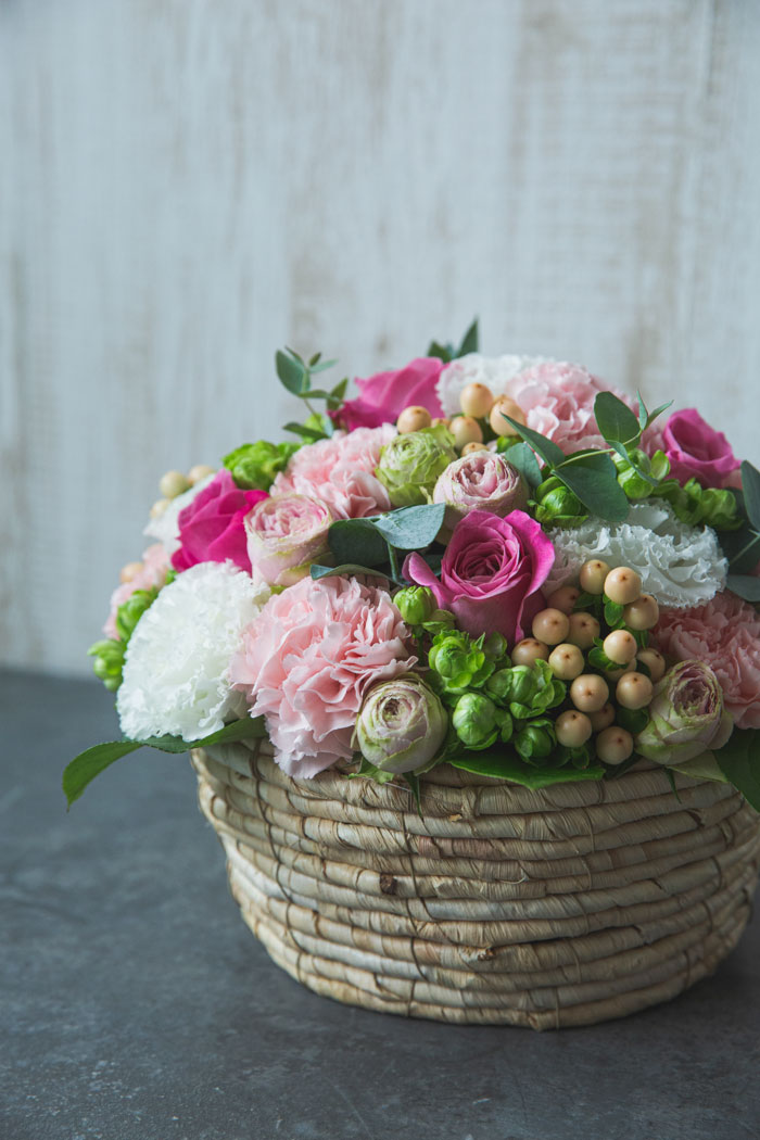 フラワーアレンジメント ラウンド #1104 size:100