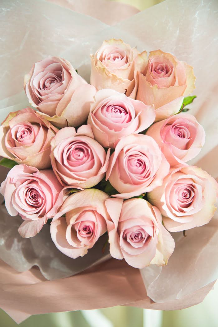 花束 ローズブーケバラ 12本  #1106 size:80 アンティーク薄PNKの写真2枚目
