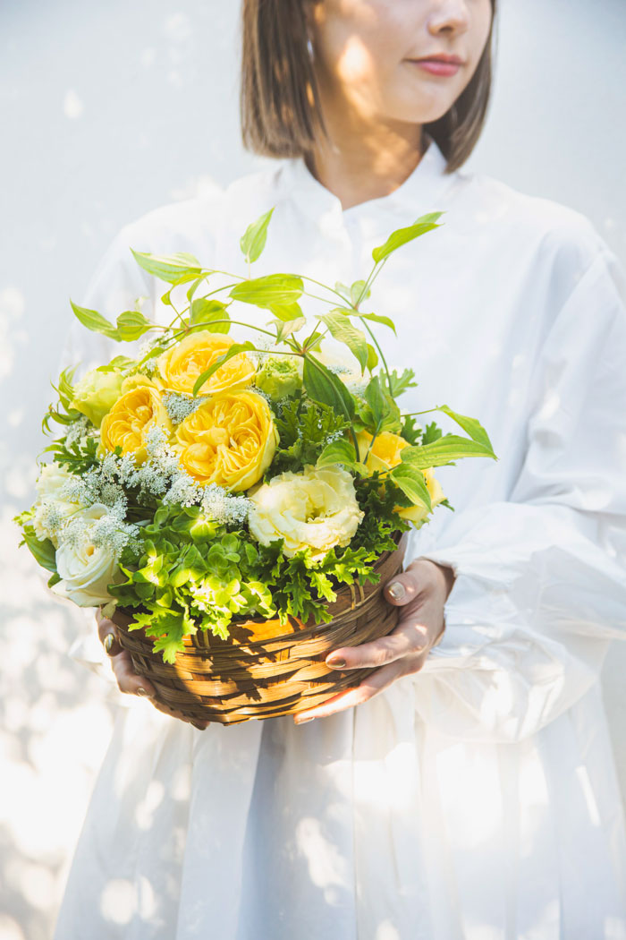 アレンジメント バスケット #1113 size:100の写真4枚目