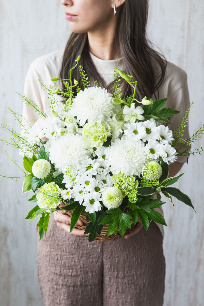 アレンジメント バスケット #1123 size:100