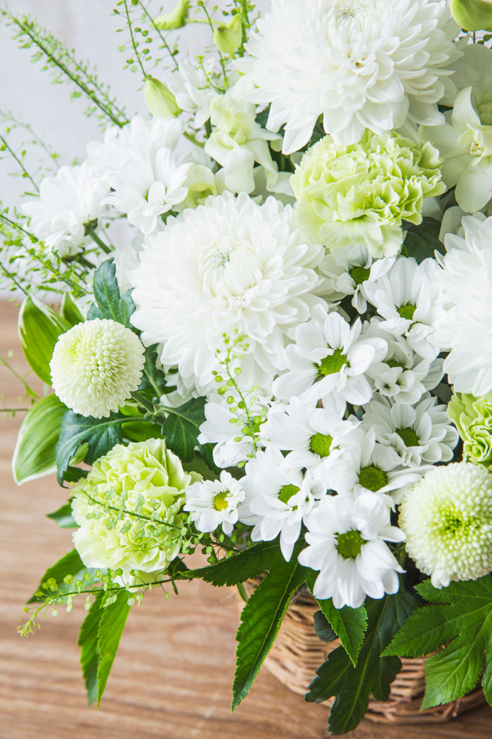 アレンジメント バスケット #1123 size:100の写真4枚目