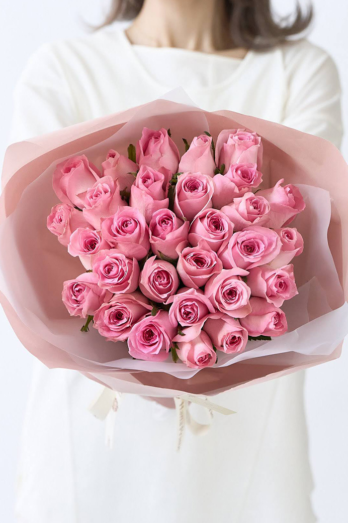 花束 ローズブーケ バラ 30本 #1128 size:100 PNK