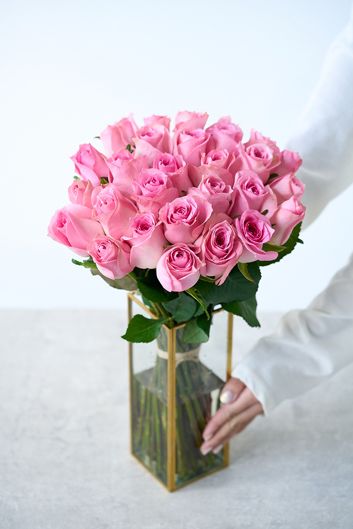 花束 ローズブーケ バラ 30本 #1128 size:100 PNK｜HanaPrime（ハナ