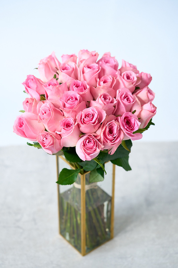 花束 ローズブーケ バラ 30本 #1128 size:100 PNK｜HanaPrime（ハナ