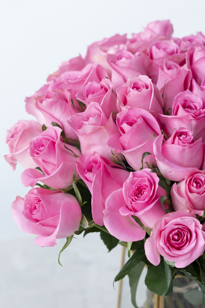 花束 ローズブーケ バラ 50本 #1132 size:120 PNKの写真5枚目
