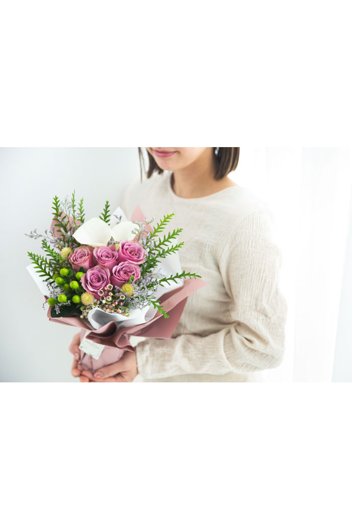 花束 そのまま飾れるブーケ #1262 size:80 RED｜HanaPrime（ハナプライム）