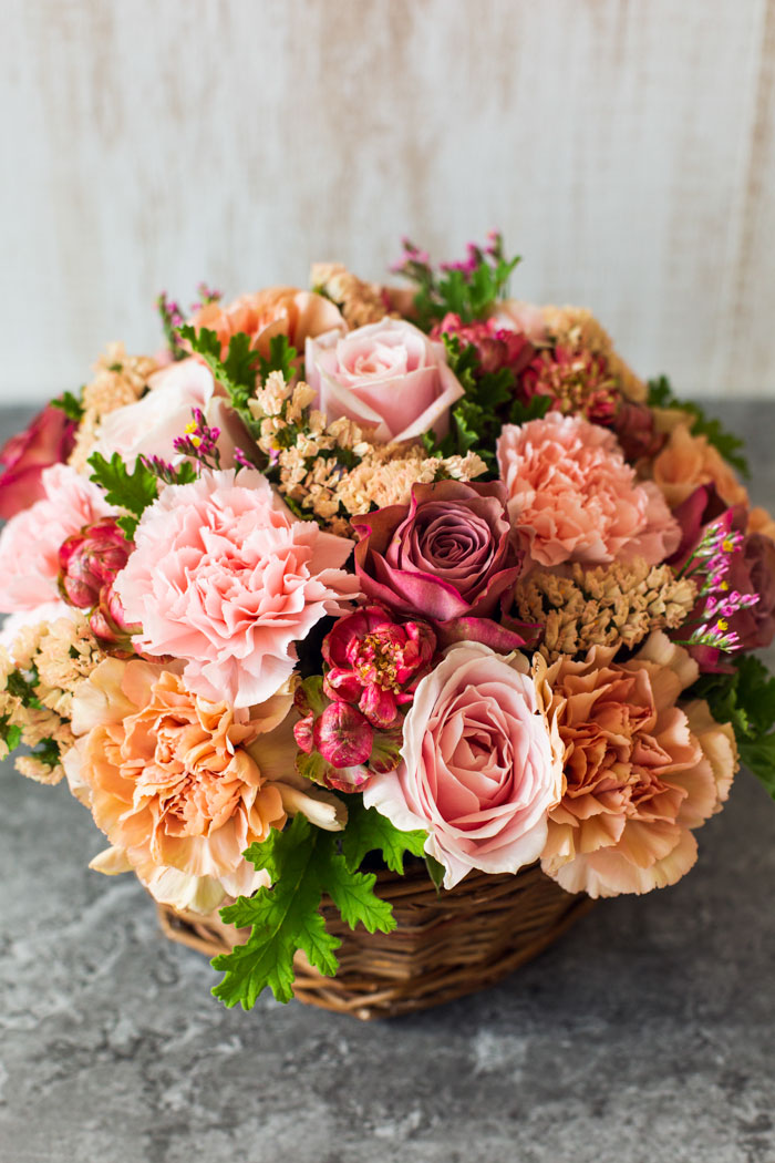 フラワーアレンジメント ラウンド #1310 size:80の写真2枚目