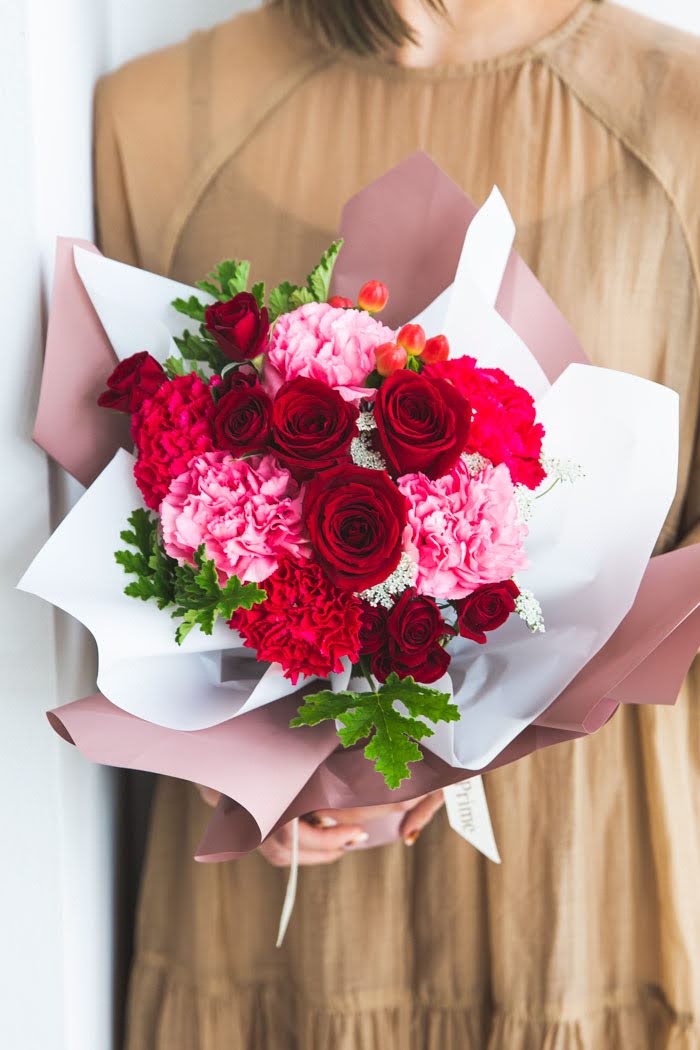 母の日 Special そのまま飾れる花束 #1495 size:100　REDの写真2枚目