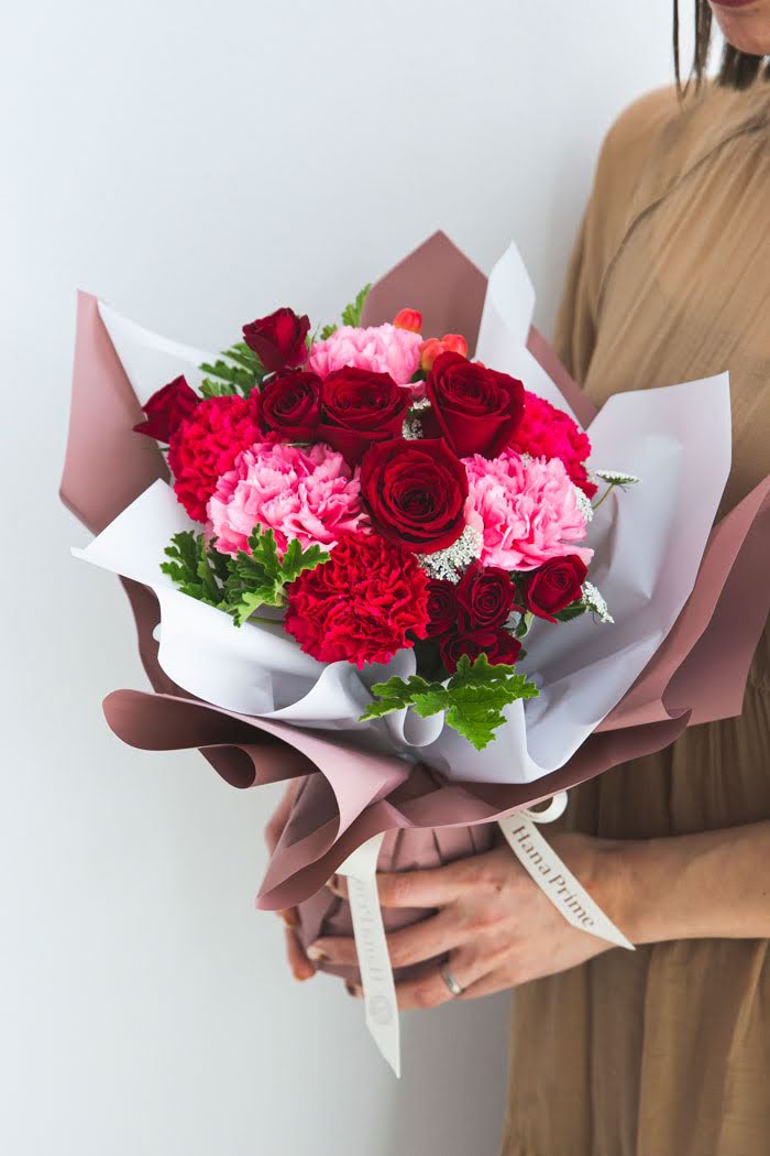 母の日 Special そのまま飾れる花束 #1495 size:100　REDの写真3枚目