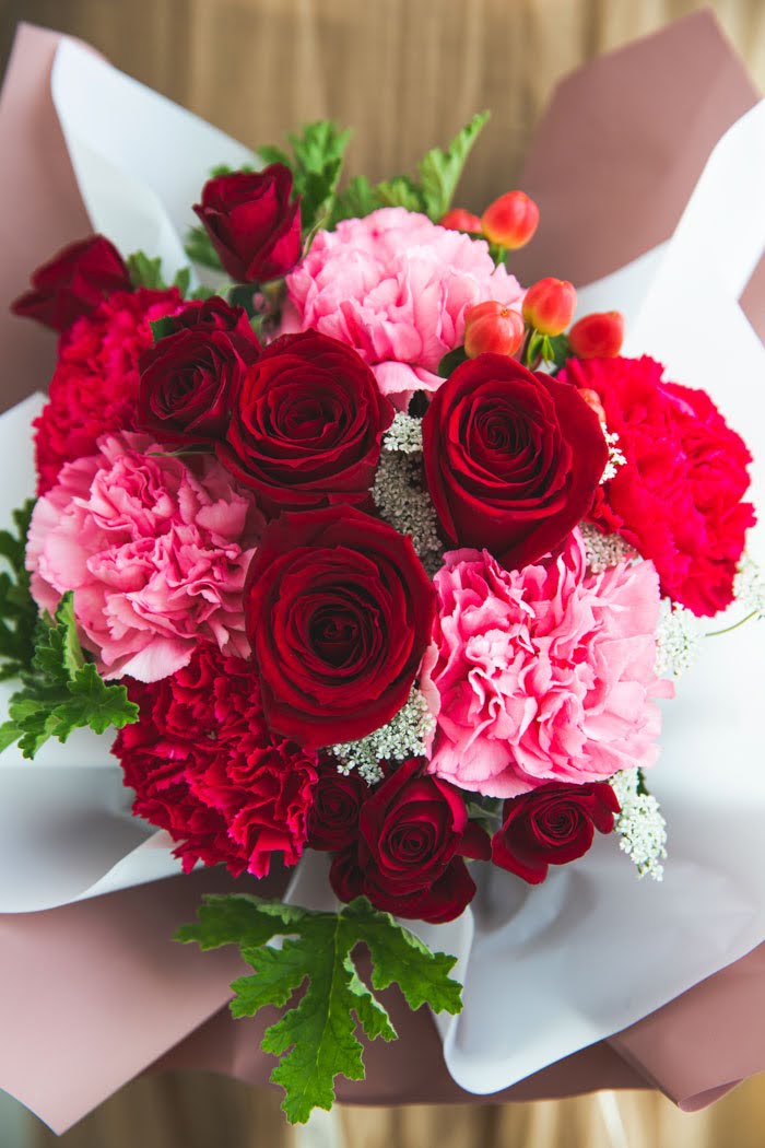 母の日 Special そのまま飾れる花束 #1495 size:100　REDの写真5枚目