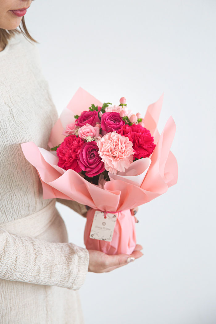 そのまま飾れるブーケ #1527 size:80 PNK｜HanaPrime（ハナプライム）