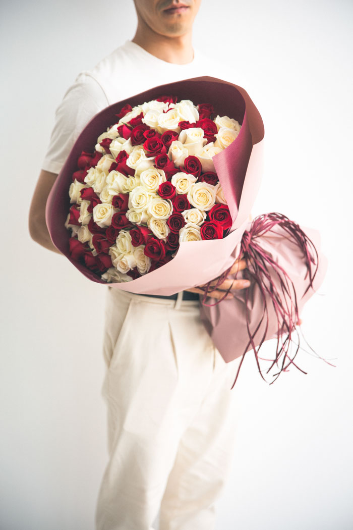 しょうちゃん　40㎝ 108本 ラッピング込み　クール便対応 しょうちゃん 40㎝ 108本 ラッピング込み クール便対応 花束 ローズ