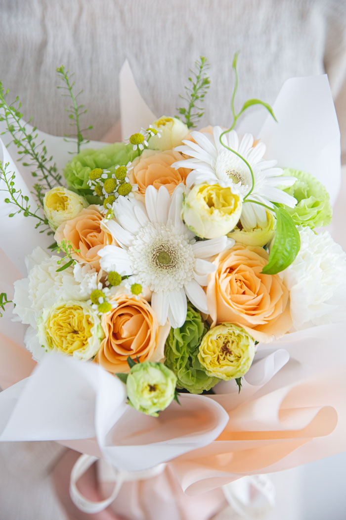 そのまま飾れるブーケ #1734 size:100 YEL