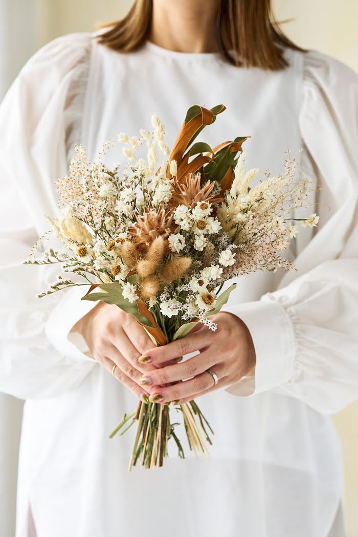 ドライブーケ ホワイトベージュ size:80 #1771
