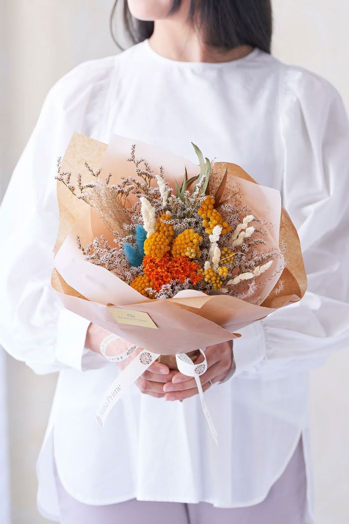 ドライブーケ イエローオレンジ size:80 #1774の写真2枚目