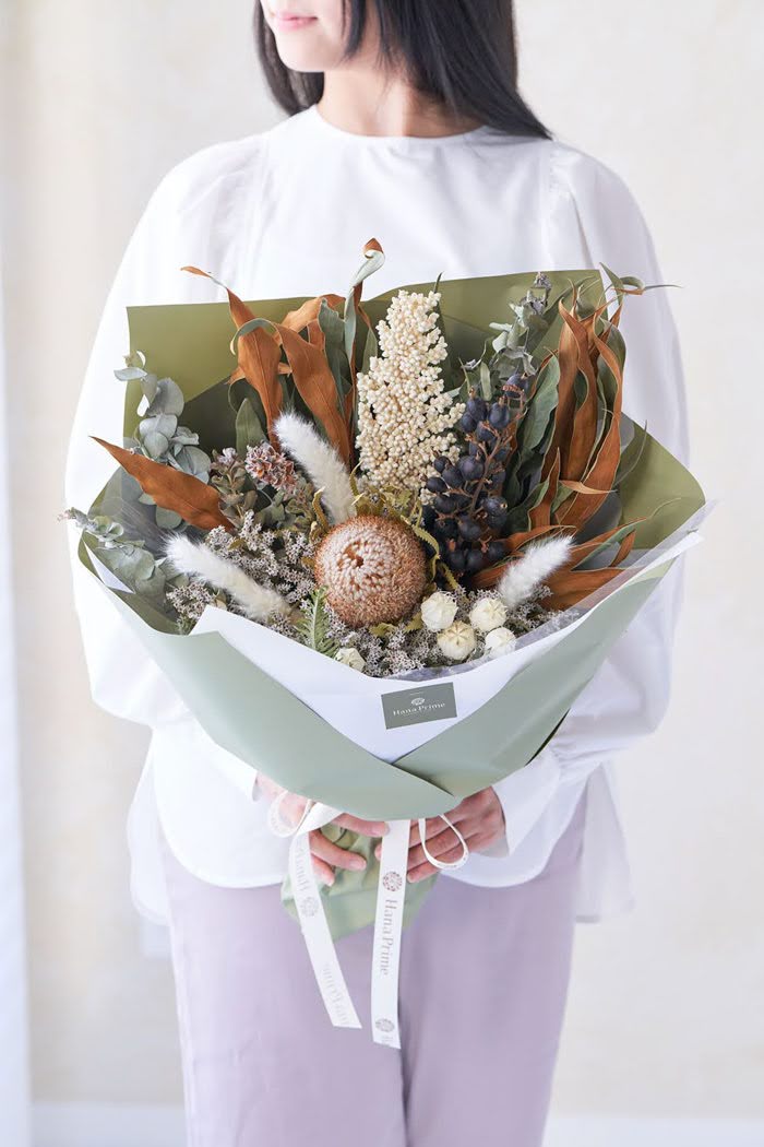 ドライブーケ ホワイトグリーン size:120 #1781の写真2枚目