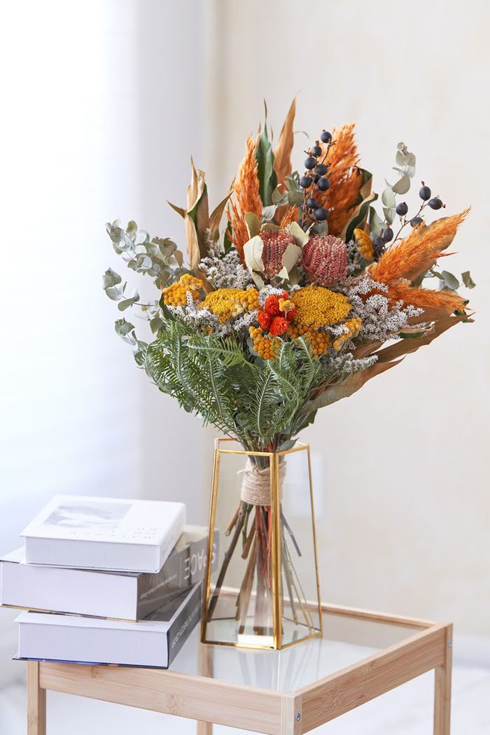 ドライブーケ イエローオレンジ size:120 #1784の写真2枚目