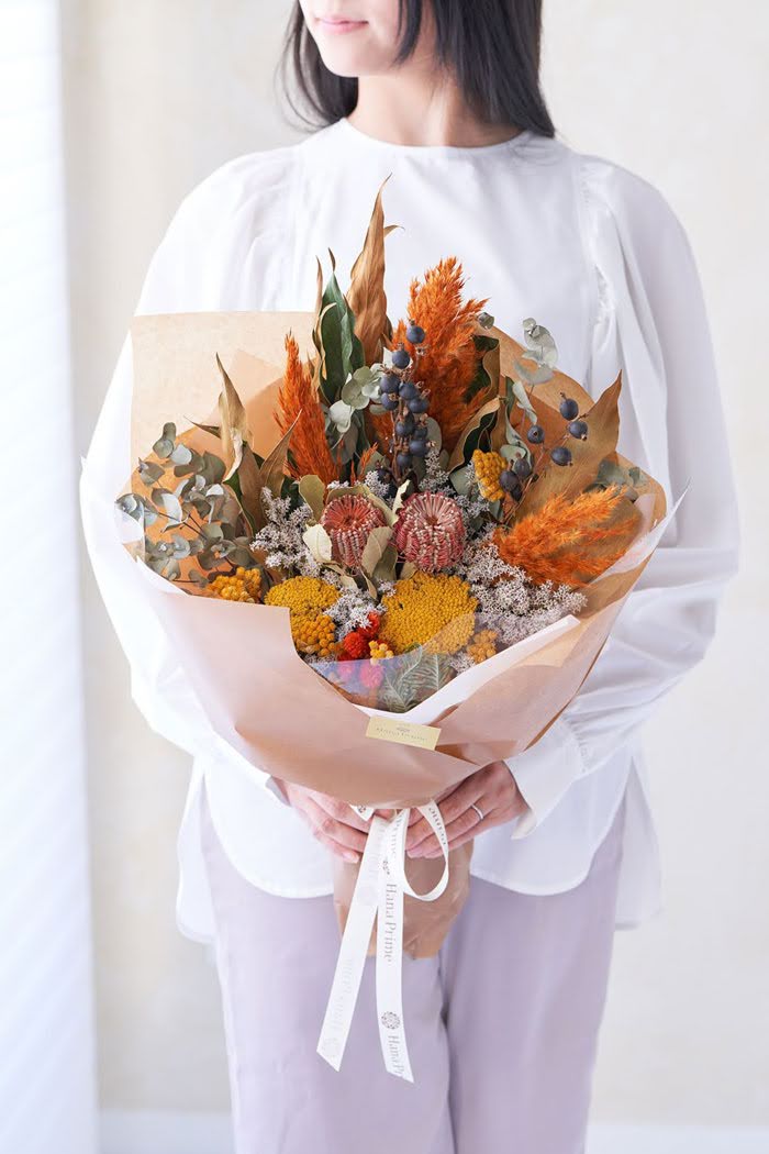 ドライブーケ イエローオレンジ size:120 #1784の写真3枚目