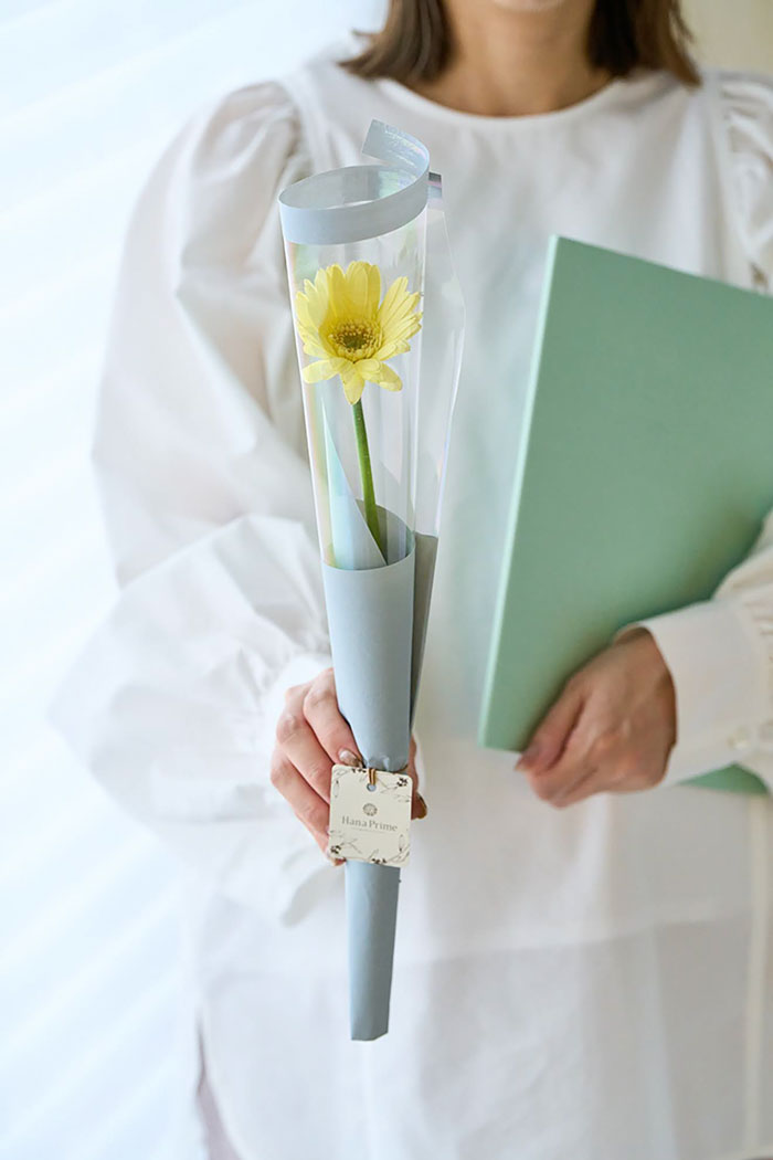 イエローガーベラ1輪 5束セット #1831