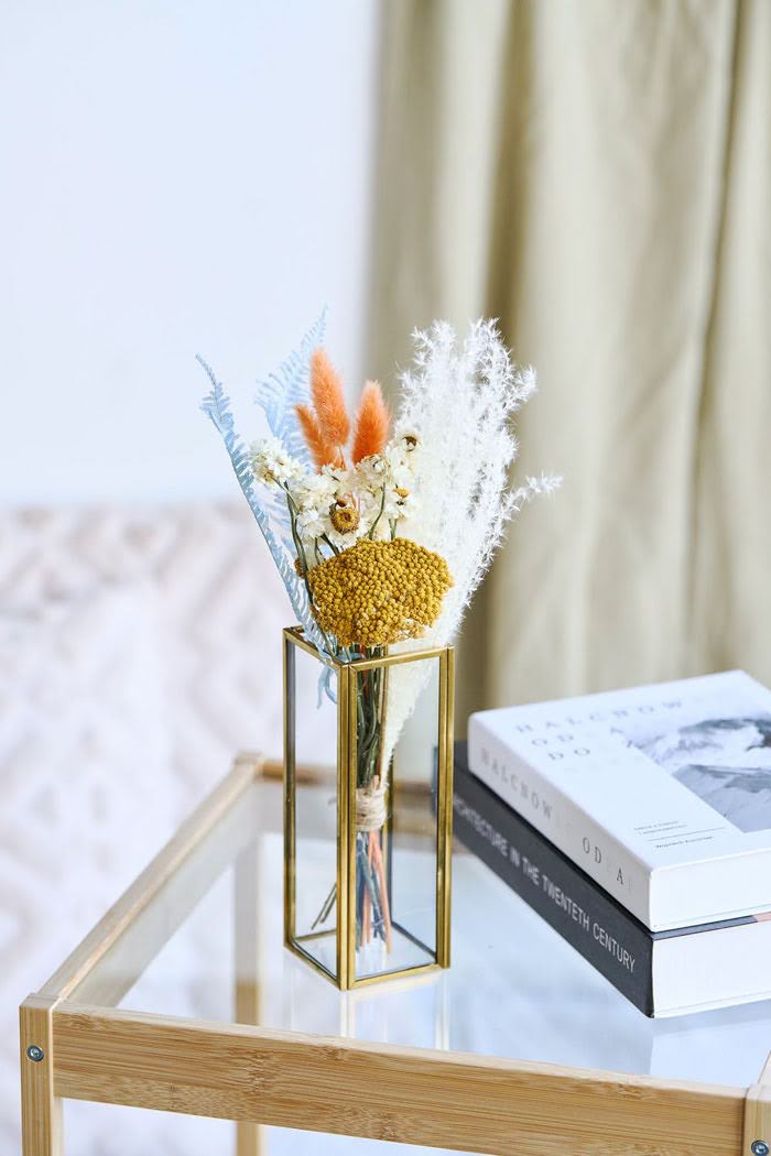 ドライフラワーミニ花束 size:S #1841イエローオレンジの写真3枚目