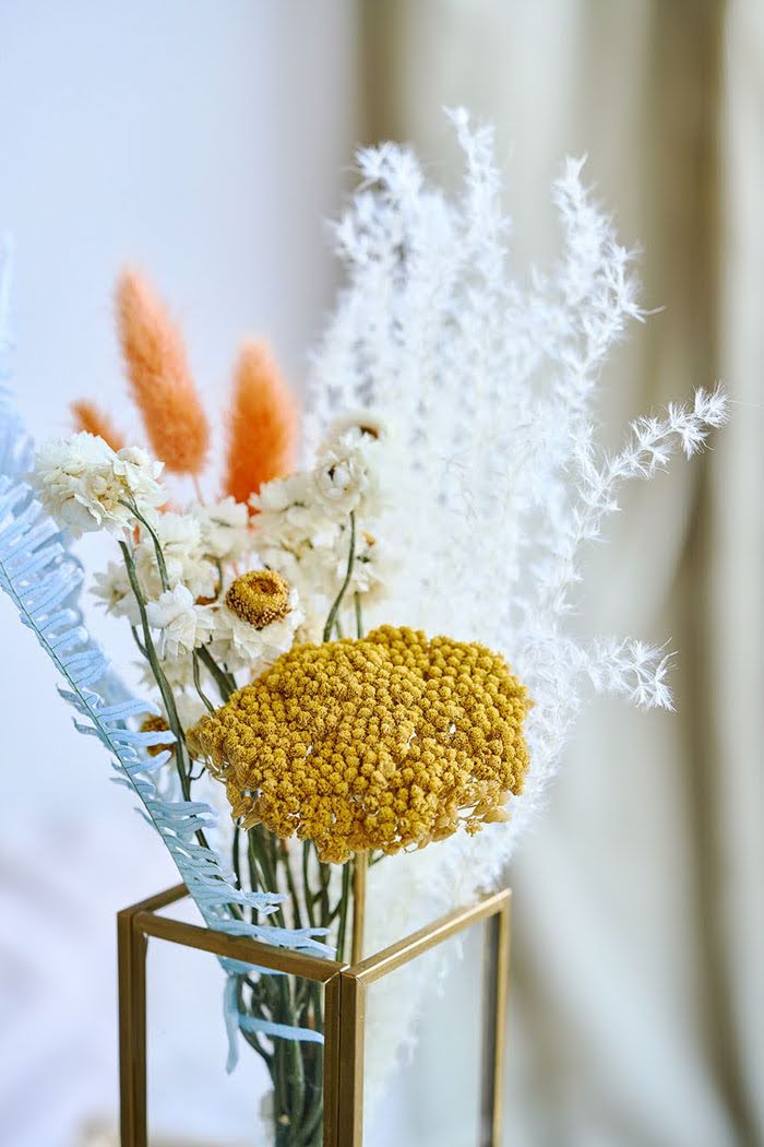 ドライフラワーミニ花束 size:S #1841イエローオレンジの写真4枚目