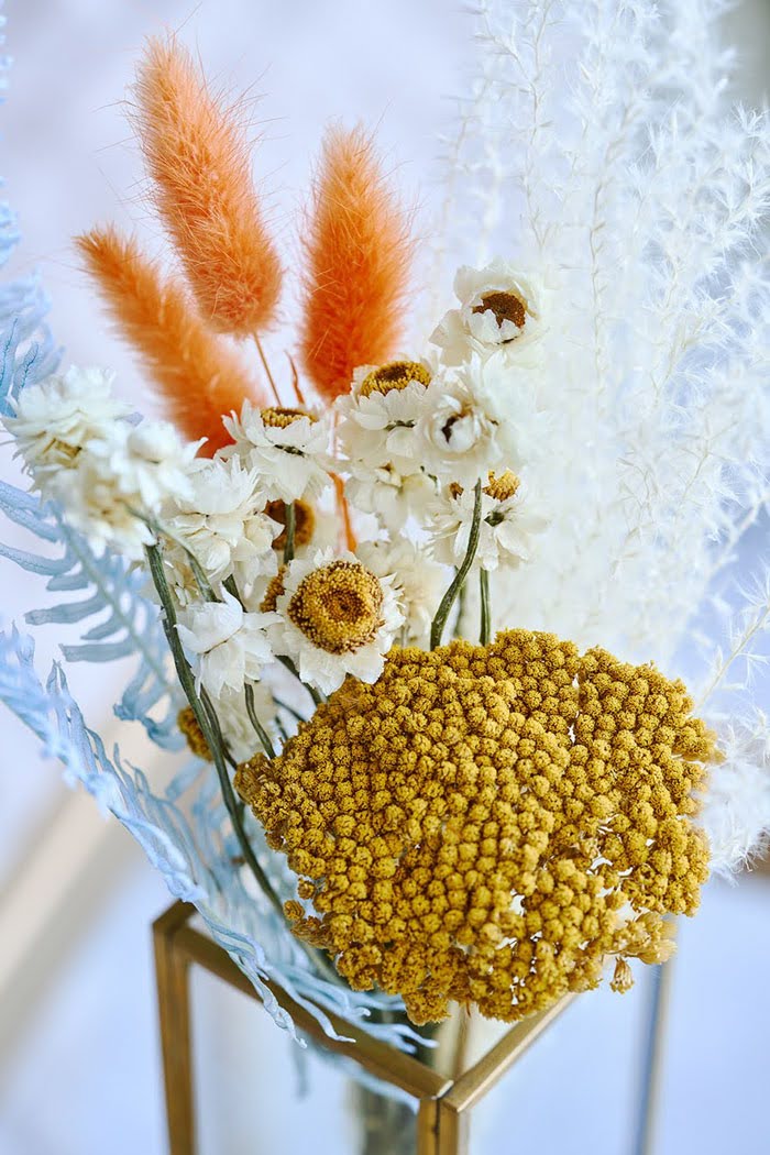 ドライフラワーミニ花束 size:S #1841イエローオレンジの写真5枚目