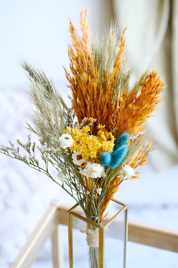 専用＊ミモザ&オレンジ ドライフラワースワッグ ドライフラワー