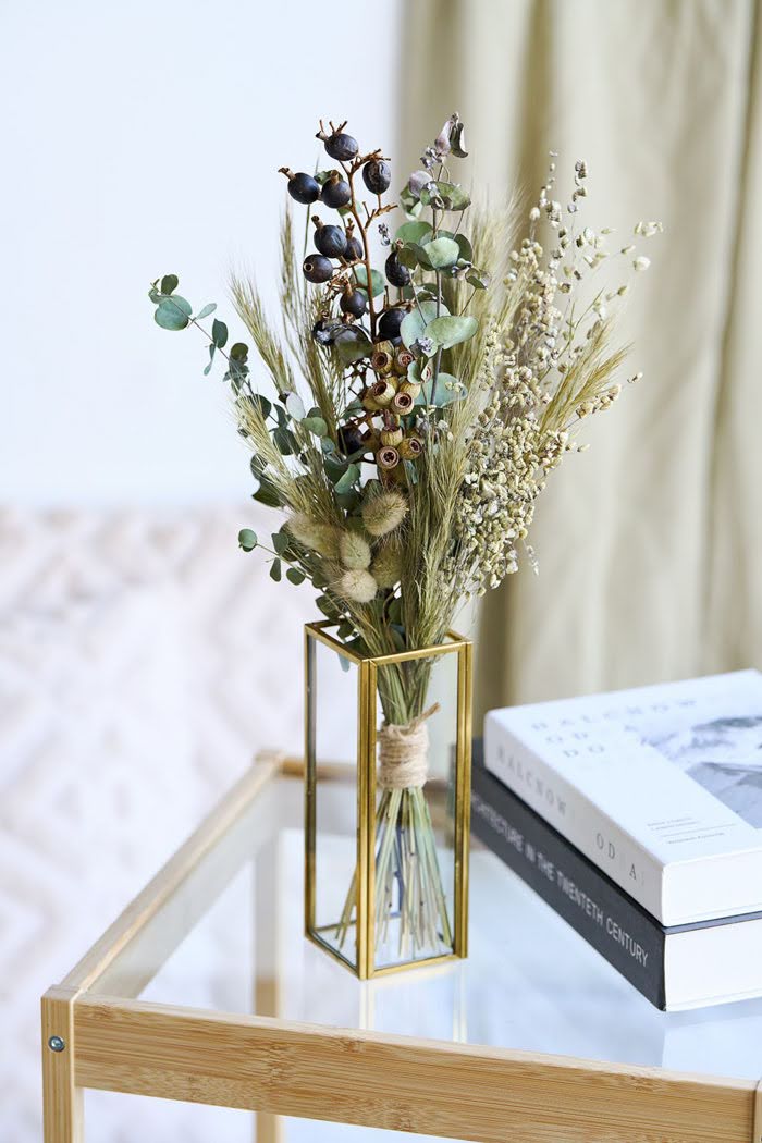 ドライフラワーミニ花束 size:M #1845 グリーンの写真3枚目