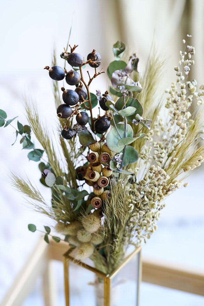 ドライフラワーミニ花束 size:M #1845 グリーンの写真4枚目