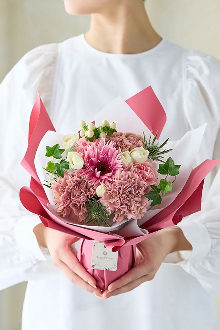 母の日 Special そのまま飾れる花束  #1856 size:M くすみPINK
