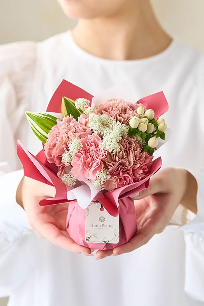 母の日 Special そのまま飾れる花束 #1858 size:S くすみPINK