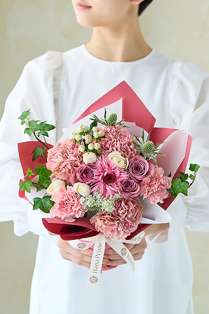 母の日 Special そのまま飾れる花束 #1861 size:L くすみPINK