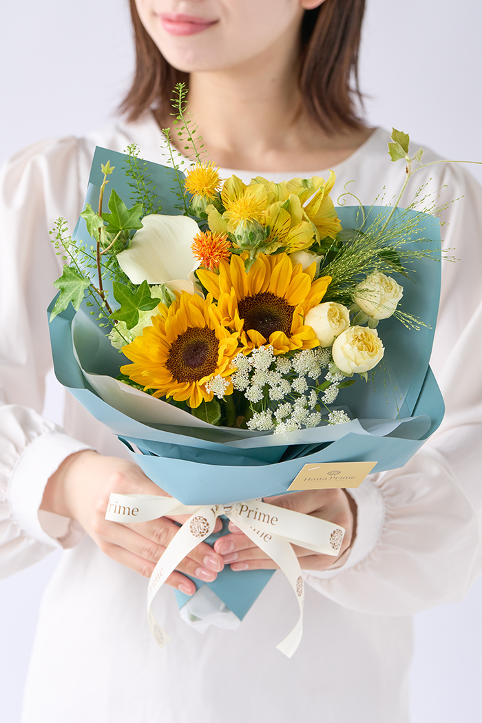 父の日 ギフト 花束 ヒマワリのブーケ #1876 size:80の写真1枚目