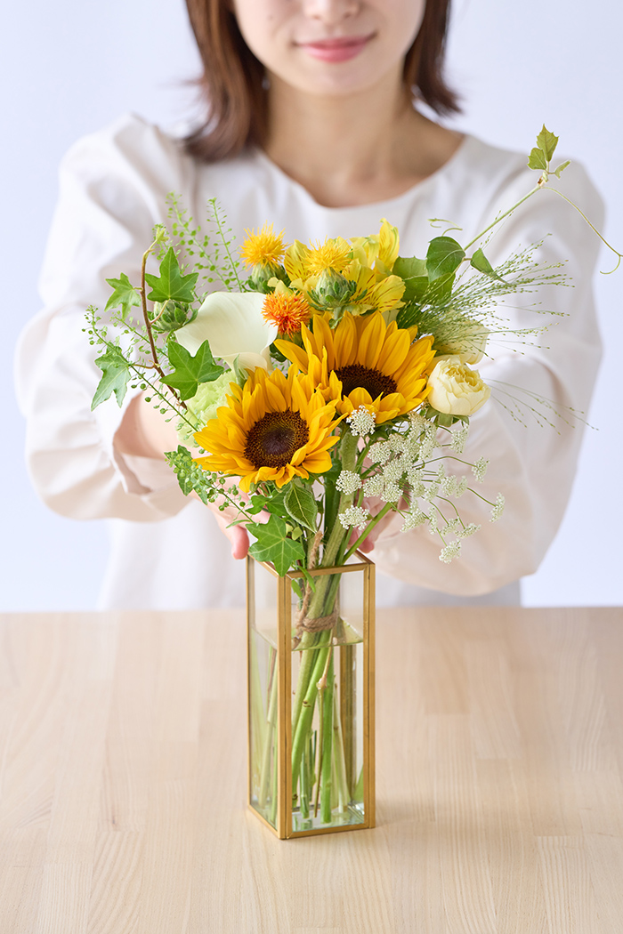 父の日 ギフト 花束 ヒマワリのブーケ #1876 size:80の写真4枚目