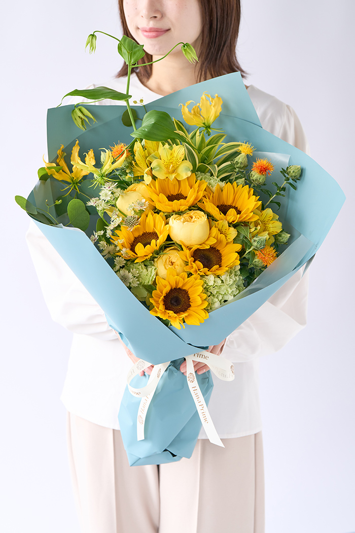 父の日 ギフト 花束 ヒマワリの花束 #1877 size:120の写真1枚目