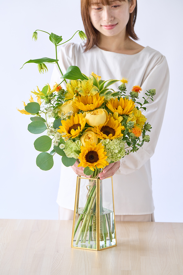 父の日 ギフト 花束 ヒマワリの花束 #1877 size:120の写真4枚目