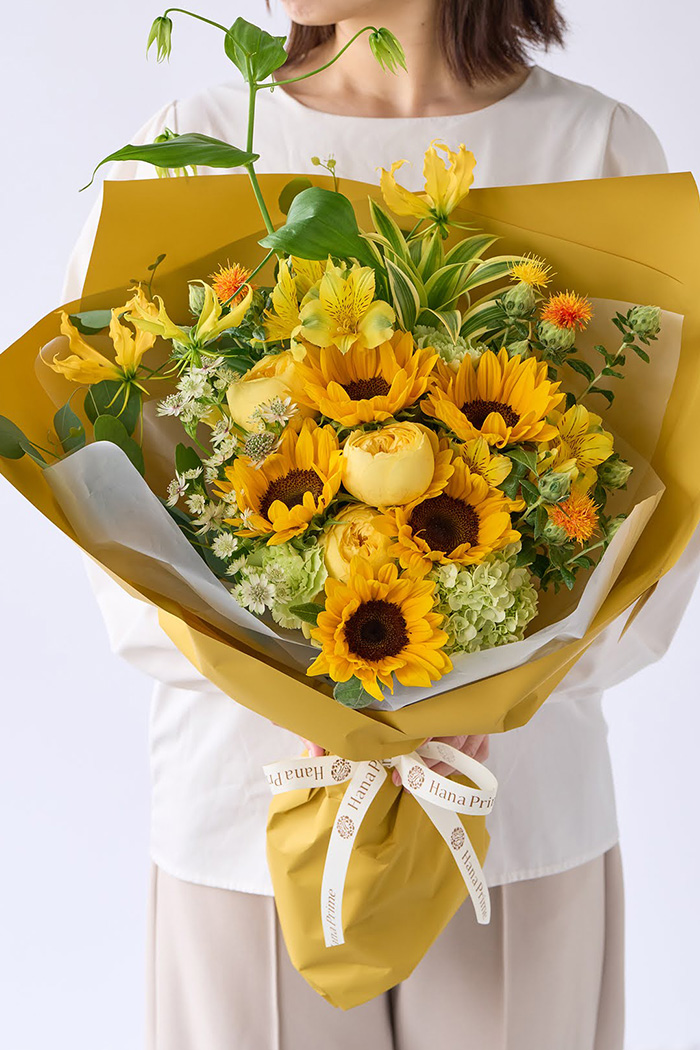 季節の花束 ギフト ヒマワリの花束 #1882 size:120の写真1枚目