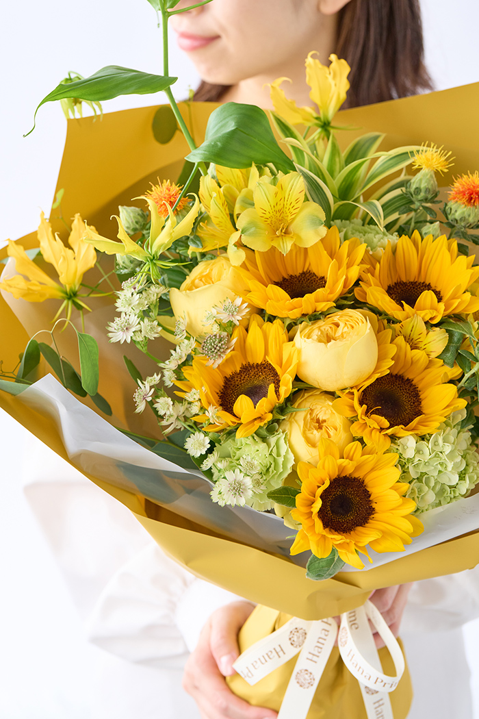 季節の花束 ギフト ヒマワリの花束 #1882 size:120の写真3枚目