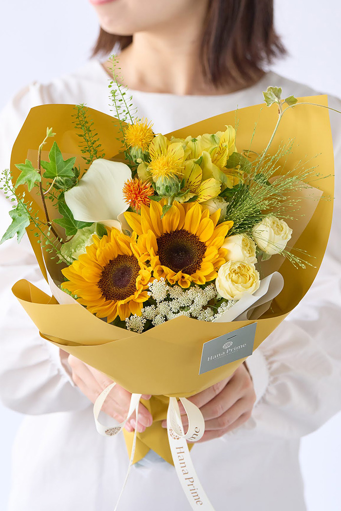季節の花束 ギフト ヒマワリのブーケ #1883 size:80の写真1枚目
