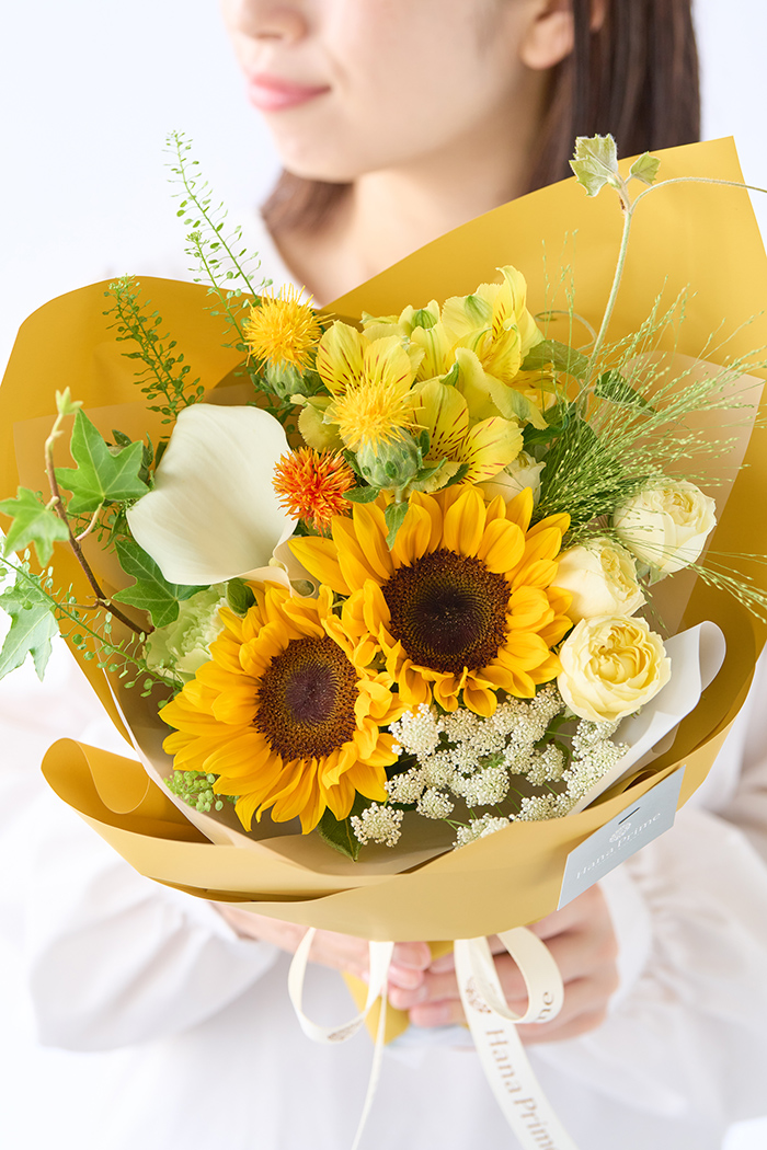 季節の花束 ギフト ヒマワリのブーケ #1883 size:80の写真3枚目