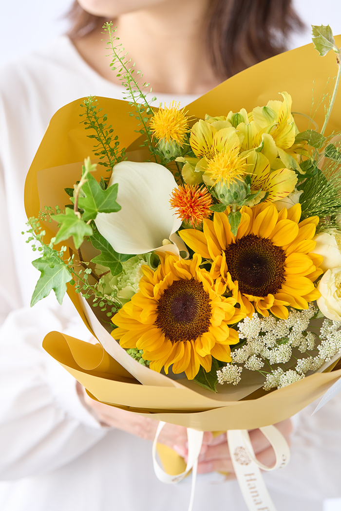 季節の花束 ギフト ヒマワリのブーケ #1883 size:80の写真4枚目