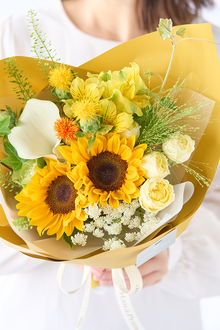 季節の花束 ギフト ヒマワリのブーケ #1883 size:80の写真2枚目