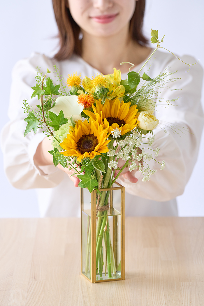 季節の花束 ギフト ヒマワリのブーケ #1883 size:80の写真5枚目