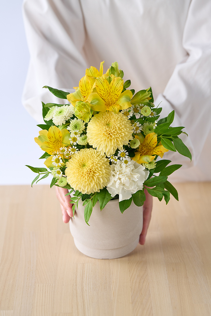 アレンジメント イエロー  #1884 size:80の写真5枚目