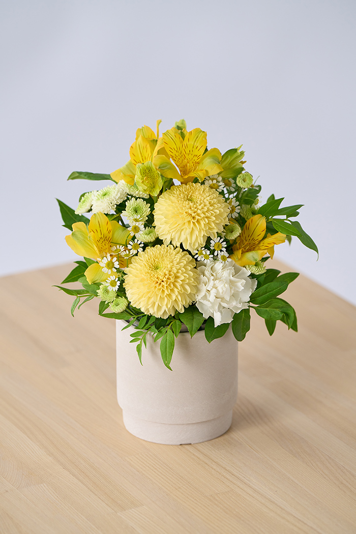 アレンジメント イエロー  #1884 size:80の写真6枚目